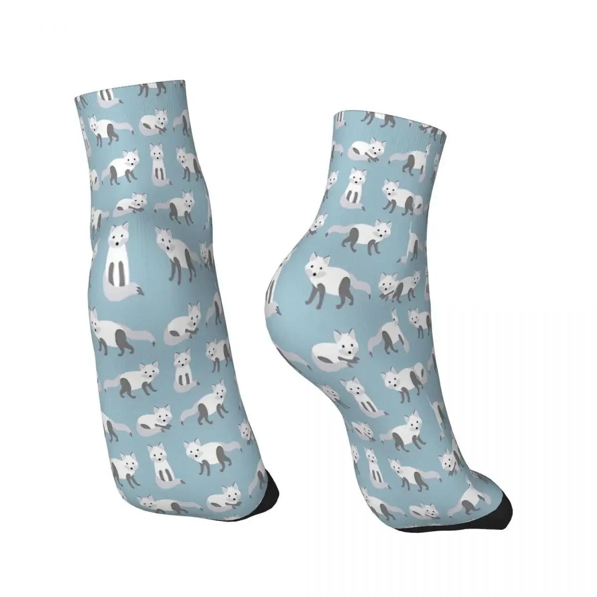 Arctic Fox Pattern Ankle Socks Male Mens Women Spring Stockings Polyester