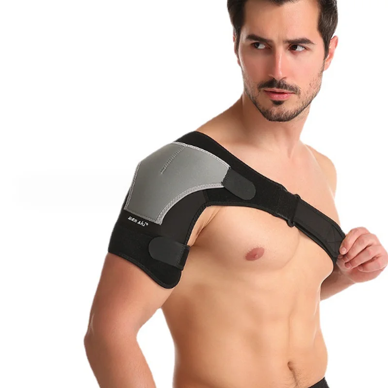 Tracolla sportiva regolabile tracolla protettiva a compressione da uomo cintura di supporto monospalla per il recupero delle lesioni