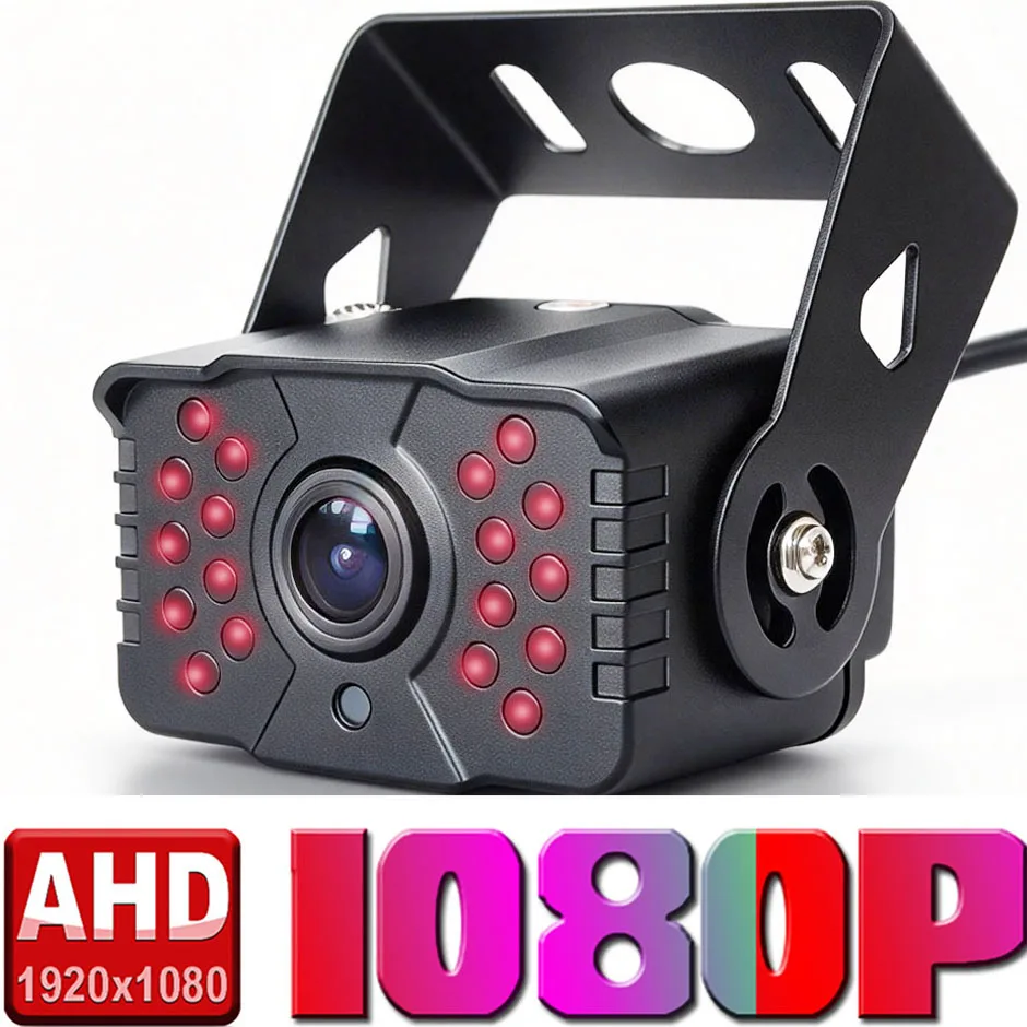 4-Pin Infrared HD AHD1080P Backup Camera Vision Rear View Reverse Waterproof for Vehicle Truck Bus Van Rv Parking Record Monitor