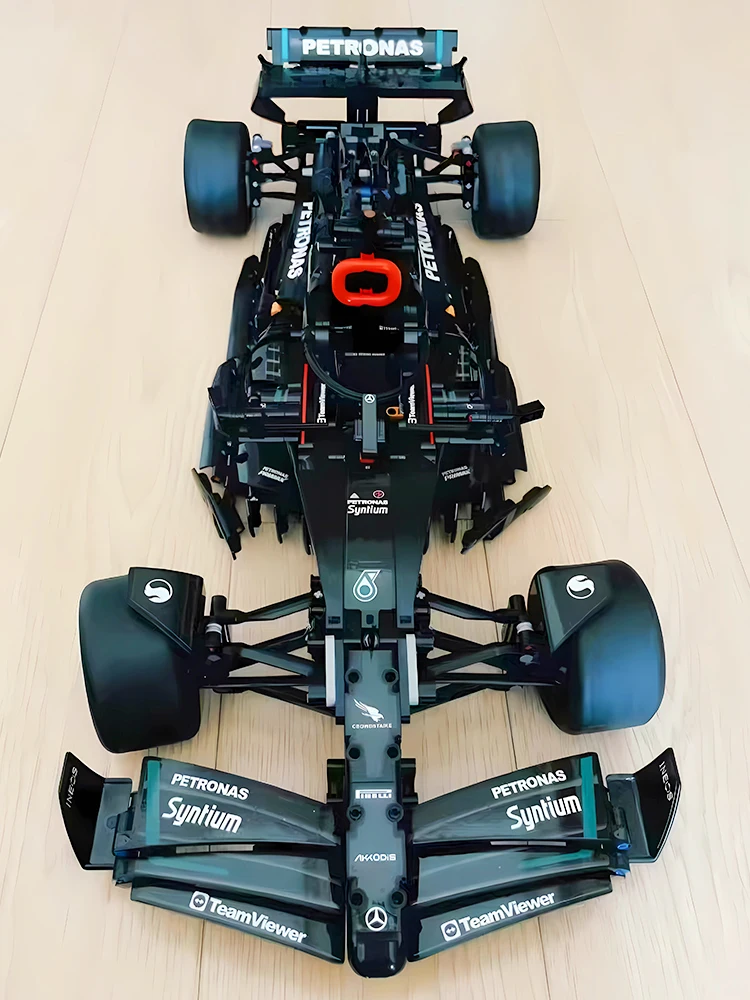 Bouwsteen sportwagen zwart 1:8 autoracewagen 63 cm lengte educatief speelgoed geïntegreerde koppeling verjaardagscadeau.