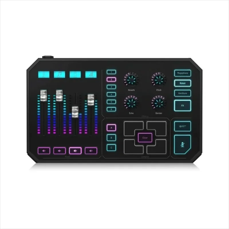 Multi-frequency Mixer Computer Sound Card 4-channel Mixer Sound Card for All Audio Sources