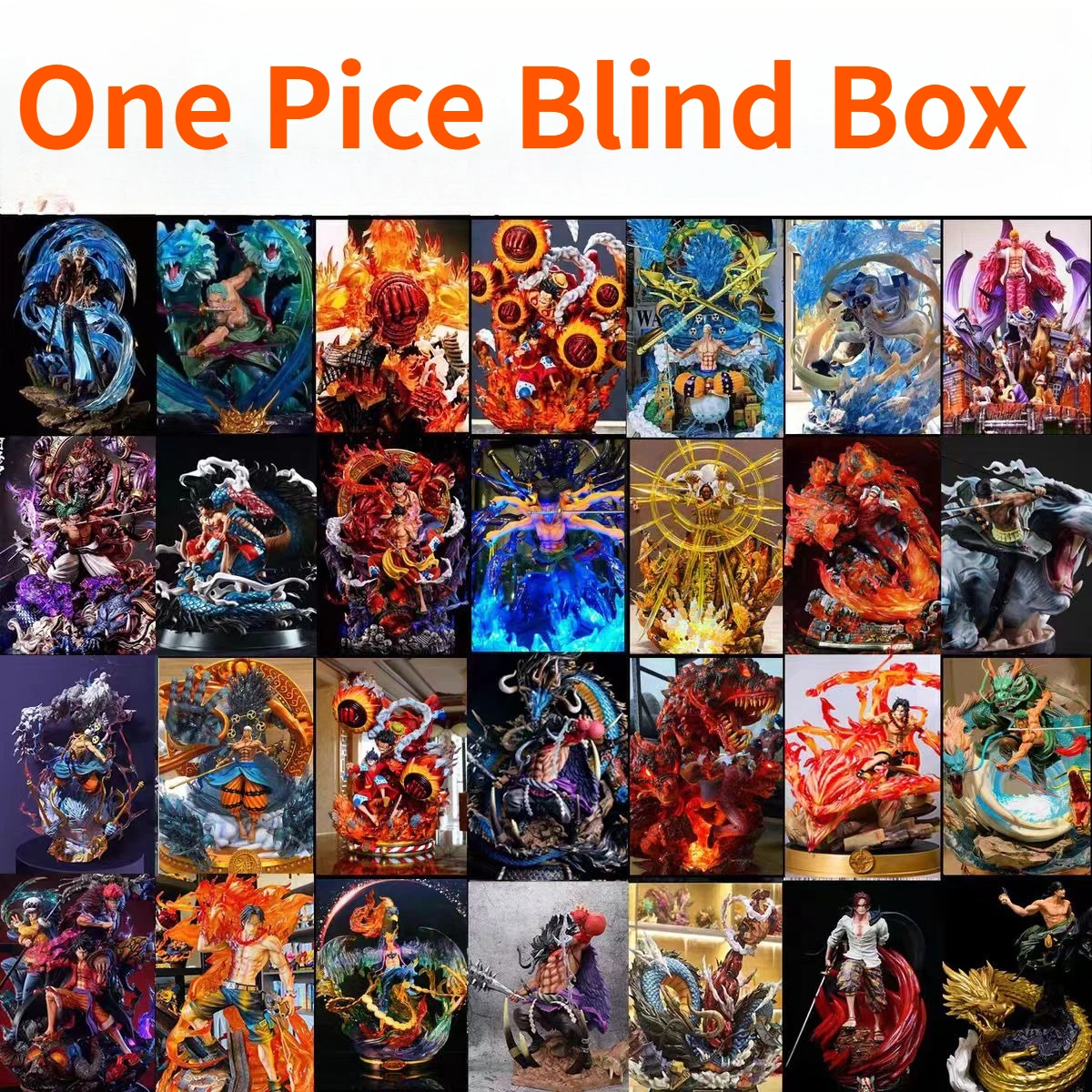 قطعة واحدة من لعبة صندوق أعمى مجموعة شخصيات الرسوم المتحركة لوفي زورو سانجي من مادة PVC هدية عشوائية لمحبي المجمع #2