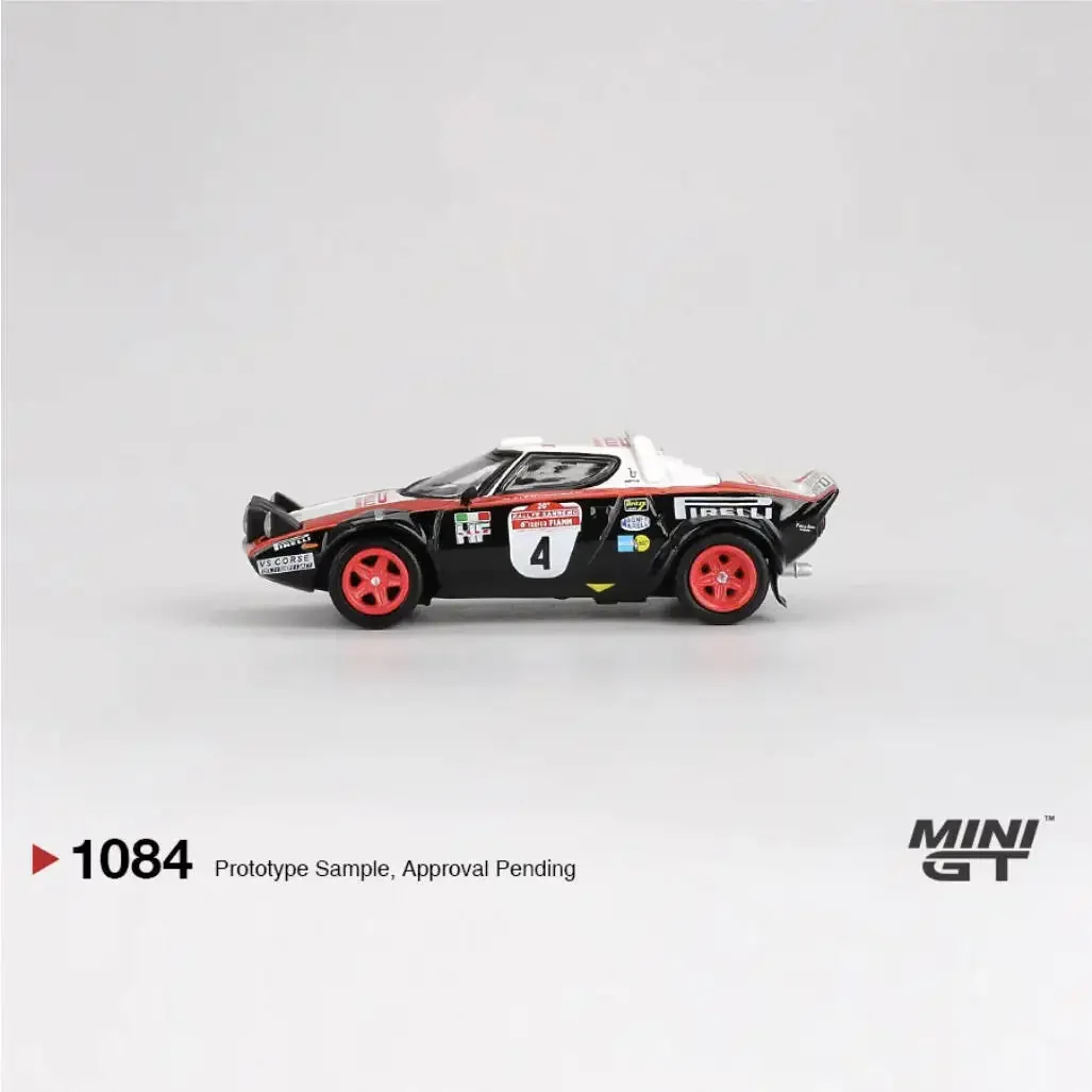 In Stock Ready To Ship MINIGT 1084 1:64 Lancia Stratos HF #4 1979 Rally Sanremo Winner Diecast Car Model