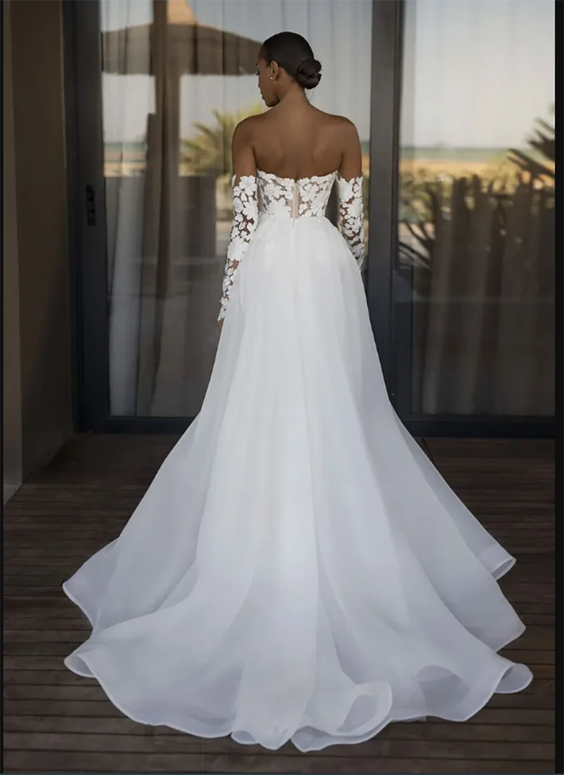 Sem mangas barco pescoço uma linha vestidos de casamento botão voltar ruched cetim vestido de noiva laço cinto jardim mariage