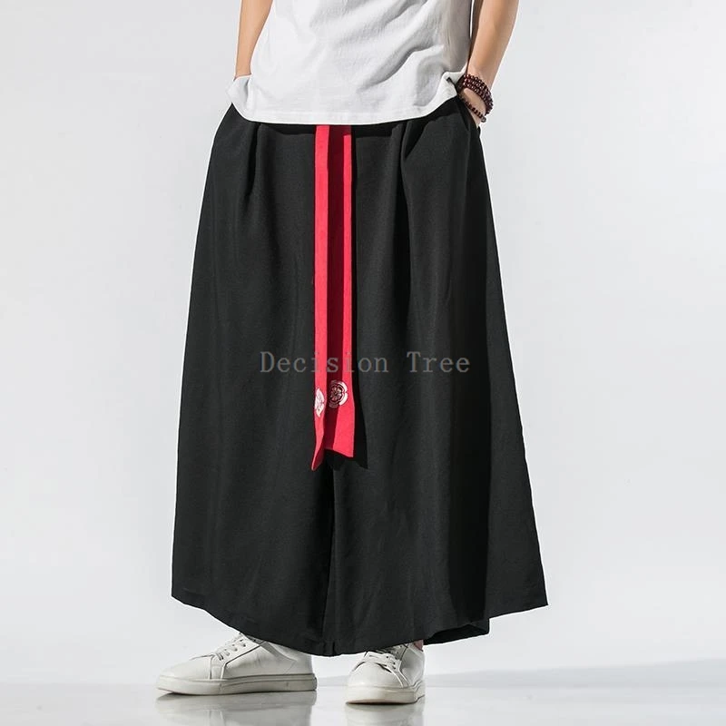 2024 stile cinese cotone lino uomo pantaloni wushu migliorato tang suit pantaloni kungfu stile etnico buddha buddista zen lay meditazione