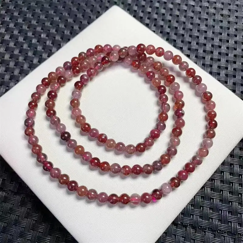 4.5MM Natural Spinel Triple Circle Bracelet Fashion Crystal Gemstone Jewelry Reiki Healing Gift For Women 1PCS