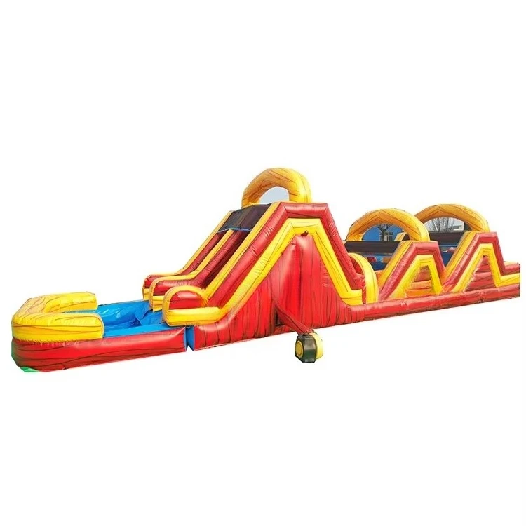 High Quality Commercial Tunnel Obstacle Course Bounce Bouncy Inflatable Water Slide Pool Obstacles Mega Jump House for Party