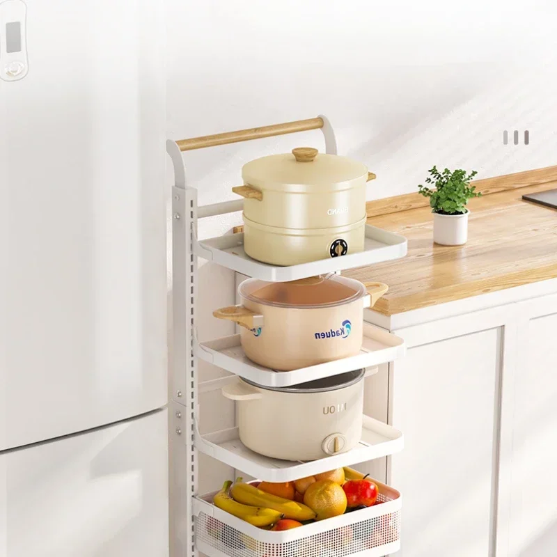 Adjustable Kitchen Pot RackHome Organizer ShelfMulti-layer Removable Clip StorageKitchen Accessories Holder New Arrivals