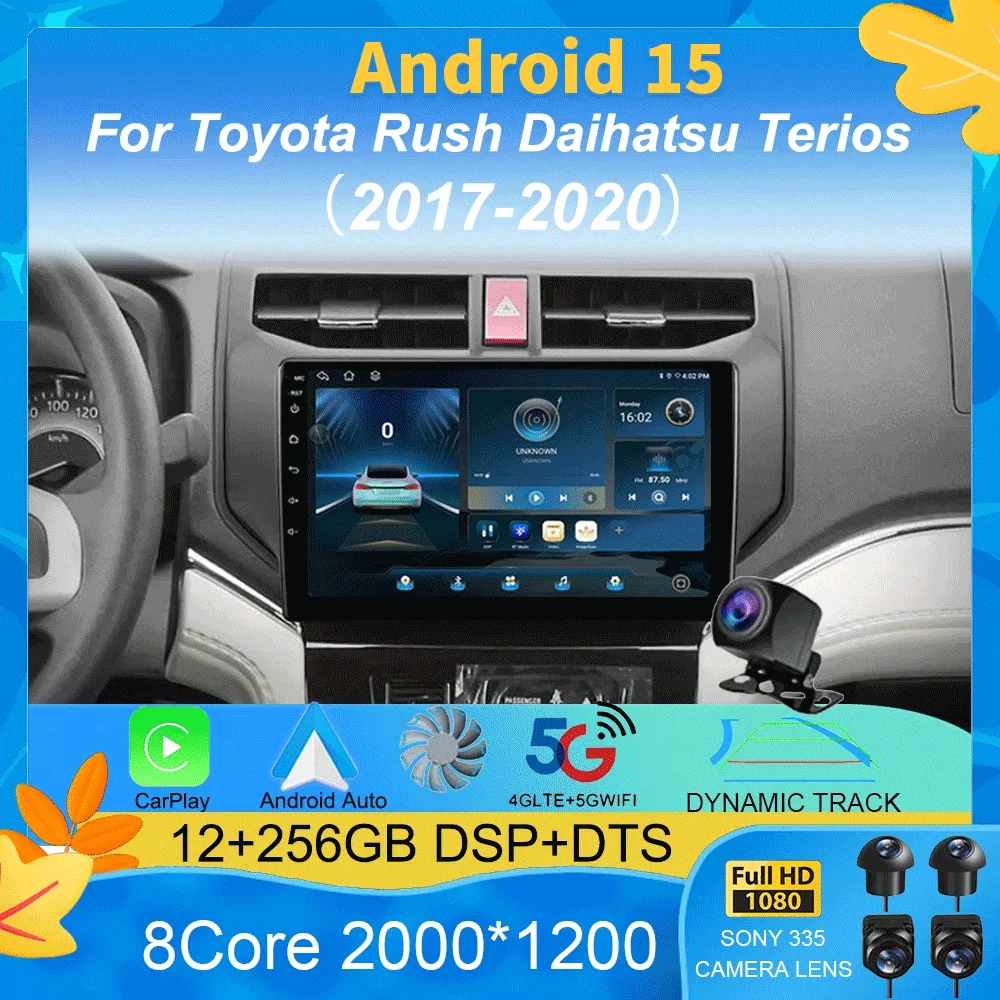 

Car Radio Android 15 For Toyota Rush Daihatsu Terios 2017 2018 2019 2020 Multimedia GPS Navigation Auto Stereo Player Head Unit