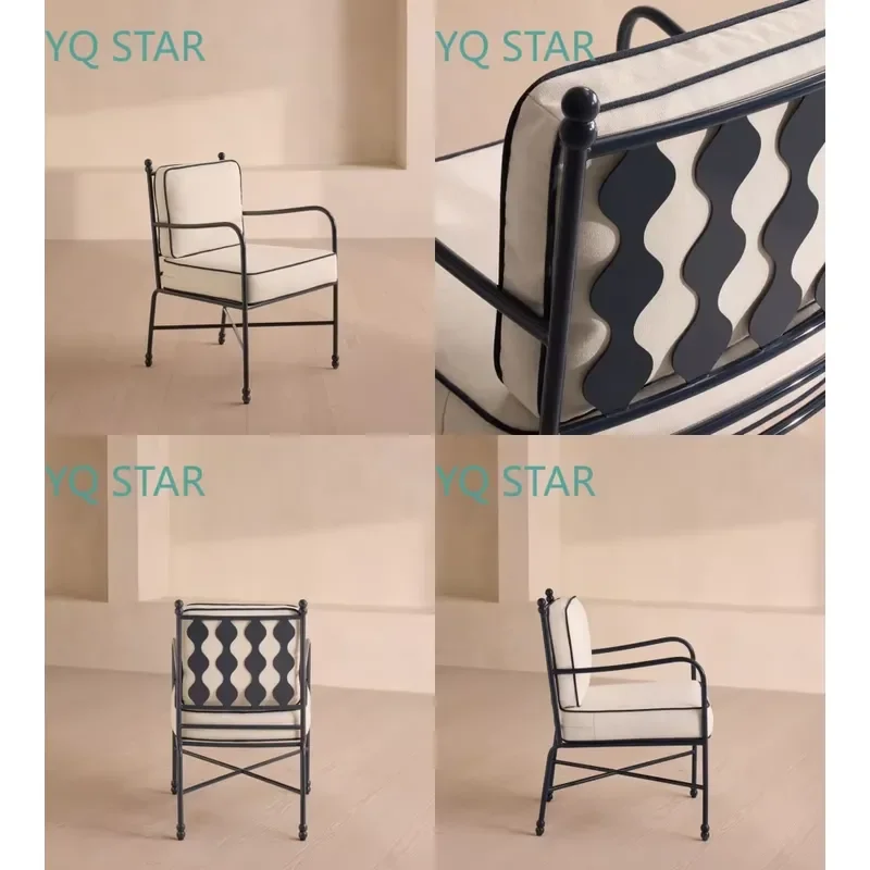 for Deer Outdoor Dining Chair Garden Patio Backyard Comfortable Ergonomic Design Stainless Steel Frame Modern Style
