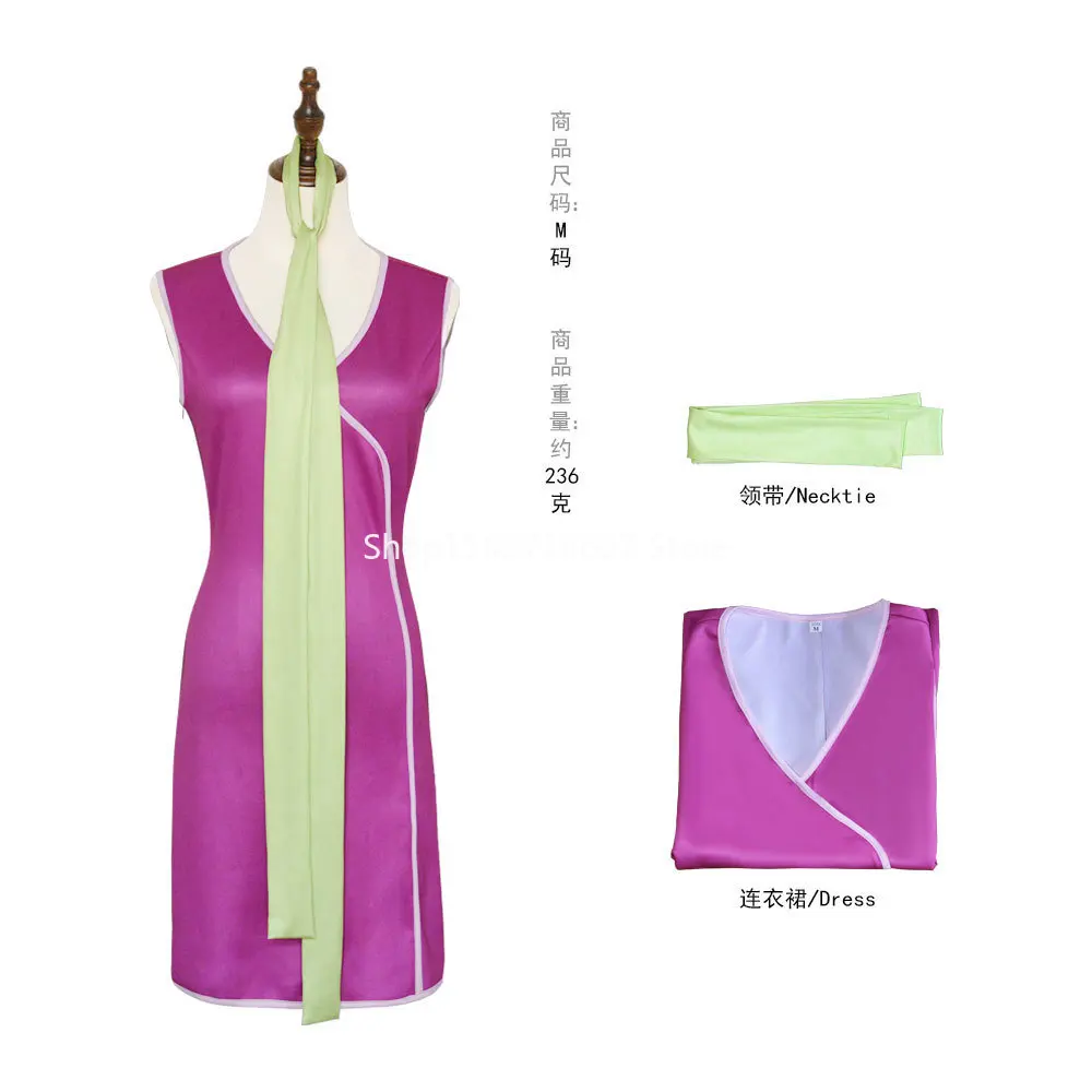 Anime Velma Daphne Purple Cosplay Costume Movie Character Blue Dress Halloween Costume for Women Girls Cosplay Costume