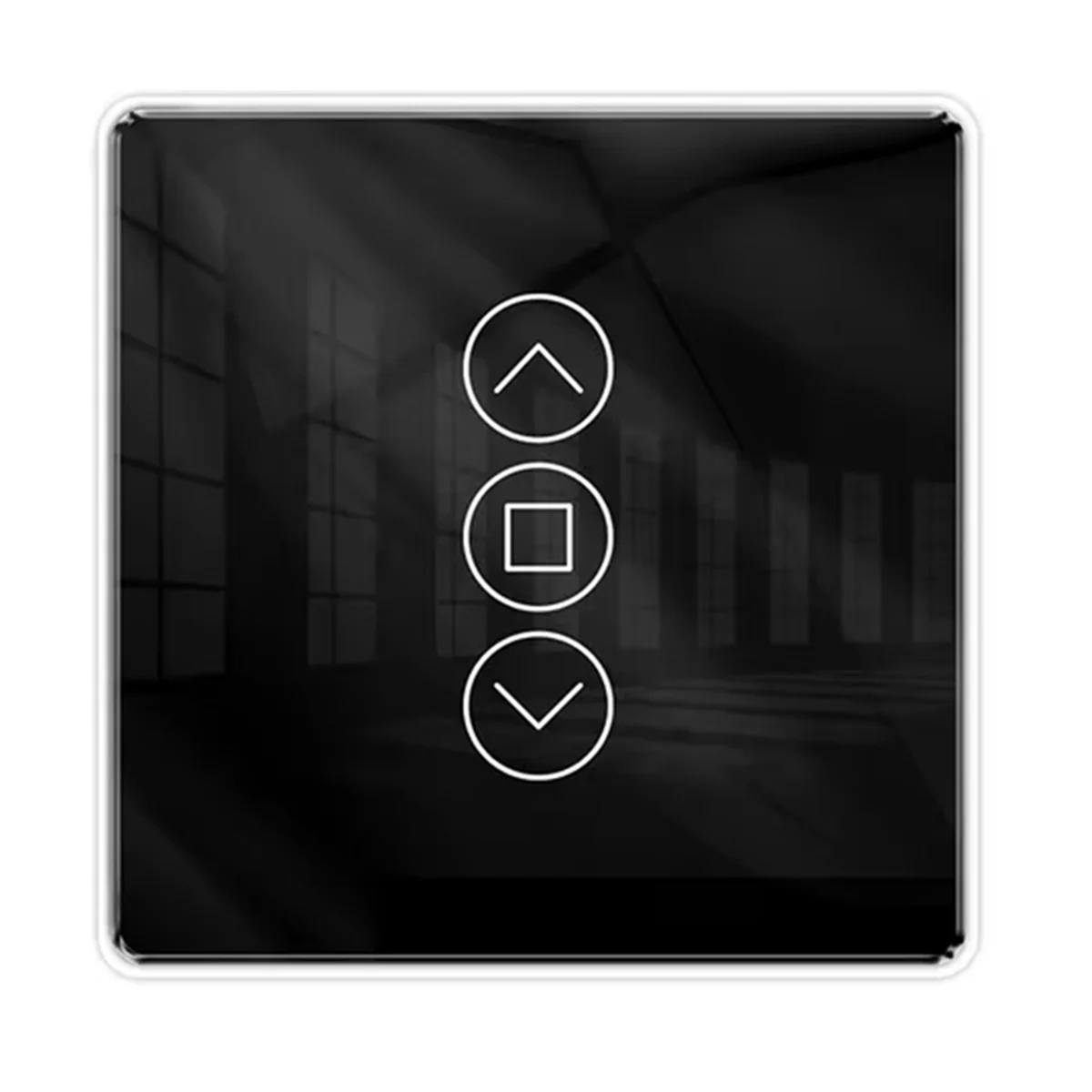 DT81 Tuya WiFi RF433 2.5D Arc Curtain Switch Glass Touch Panel for Roller Blinds Shutters Switch Smart APP Wireless Alexa A