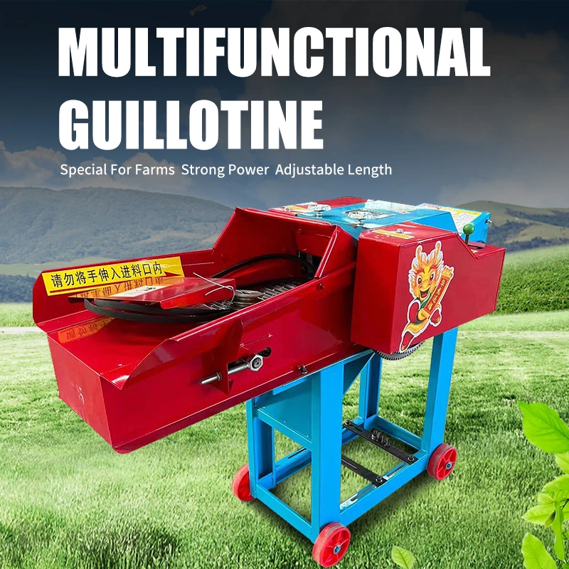 Agriculture Small hay Straw Farm Gardening Cutter Animals Feed Electric Motor Powdered Chaff Cutter Machine Animal Grass on Sale