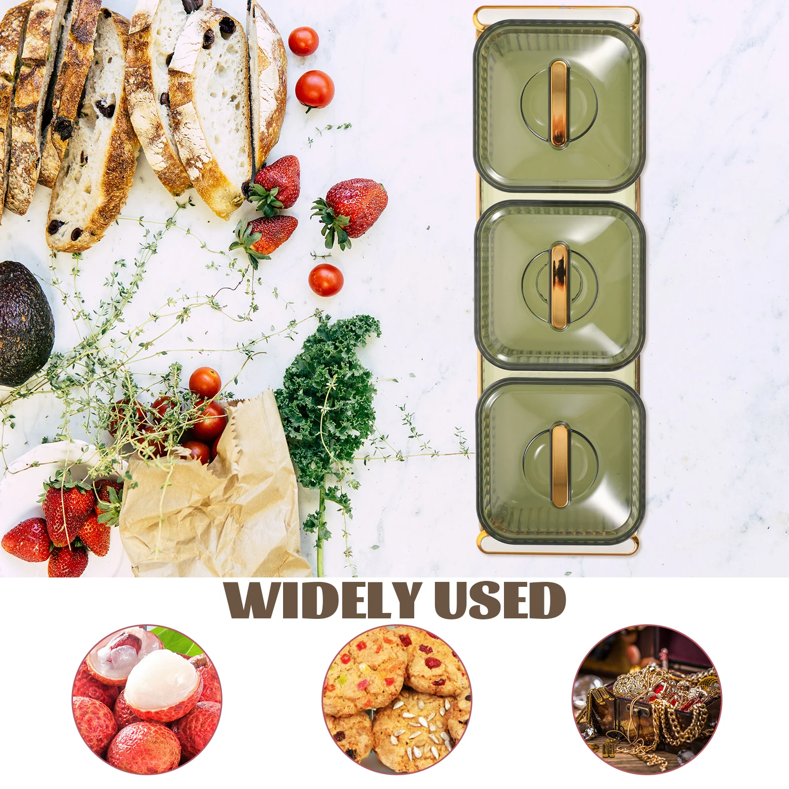 

Candy Box Snack Plate Reusable Tray Dish Food Serving Platter Fruit Plastic Holder