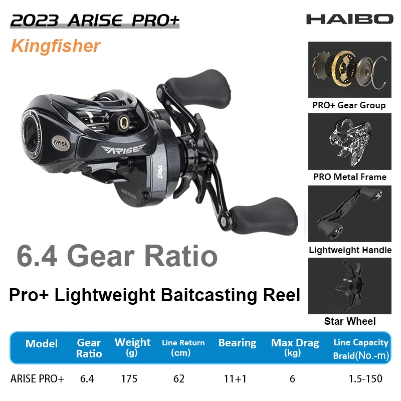 HAIBO ARISE PRO ベイトキャスティングリール 2026 ARISE AIR ベイト