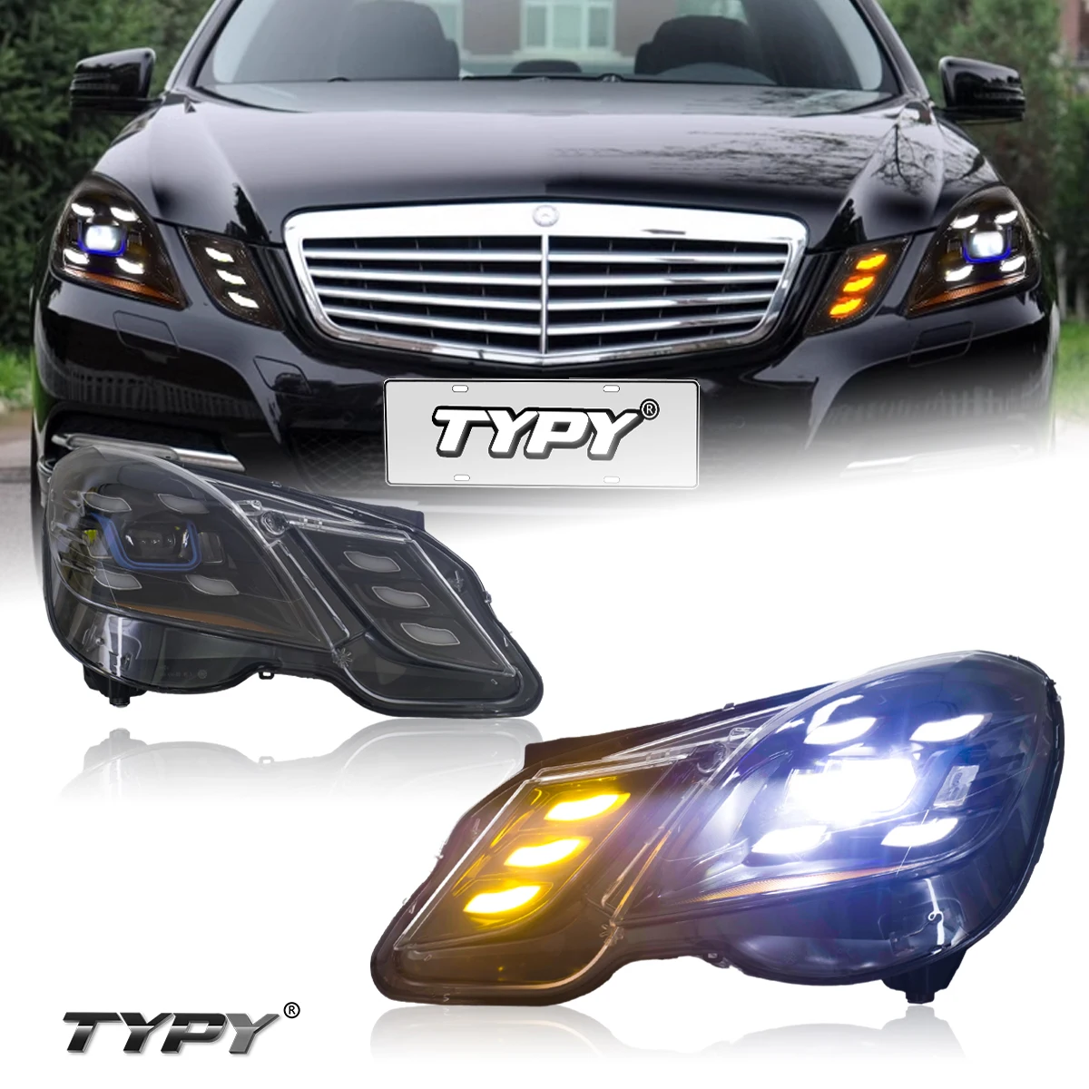 

TYPY Car light for All LED module upgrade modified new highlight headlight assembly for BENZ E-CLASS W212 2010-2013