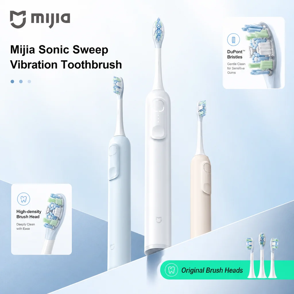 

Mijia Sonic Sweeping Electric Toothbrush Shock-Absorbing Smart Sweep Vibration Teeth Deep Cleaning Electric Tooth Brush 3 Modes