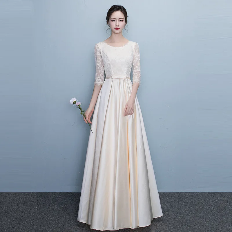 

Элегантное вечернее платье цвета шампанского, новый стиль 2026 года, утягивающий и удлиненный стиль, платье подружки невесты, платье с завязками