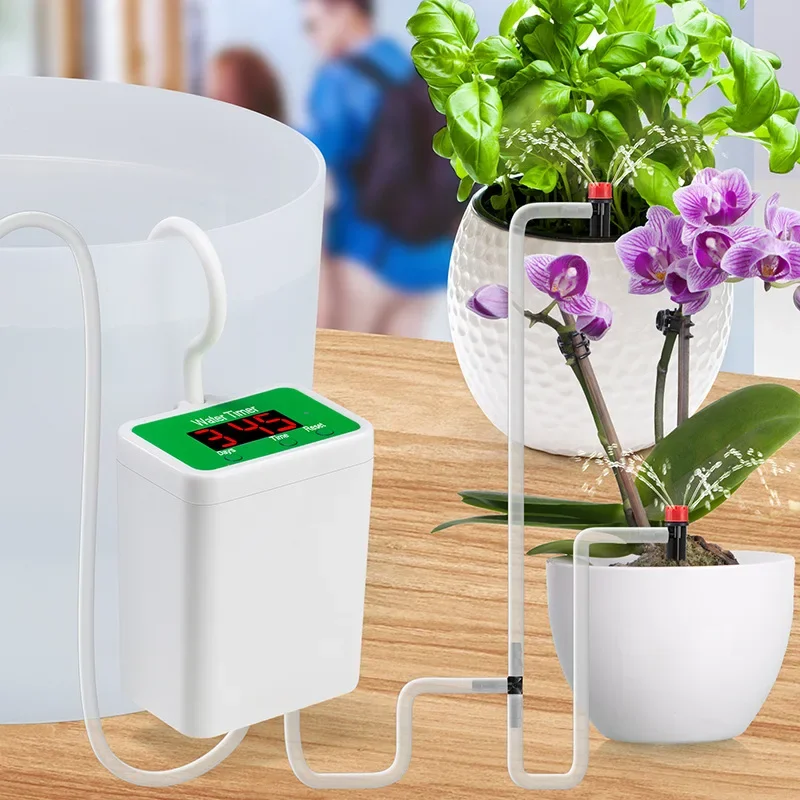 Drip Irrigation Timing Water Device Intelligent Garden Cultivate Lazy Person Dripping Automatic Potted Plant Spray Irrigation