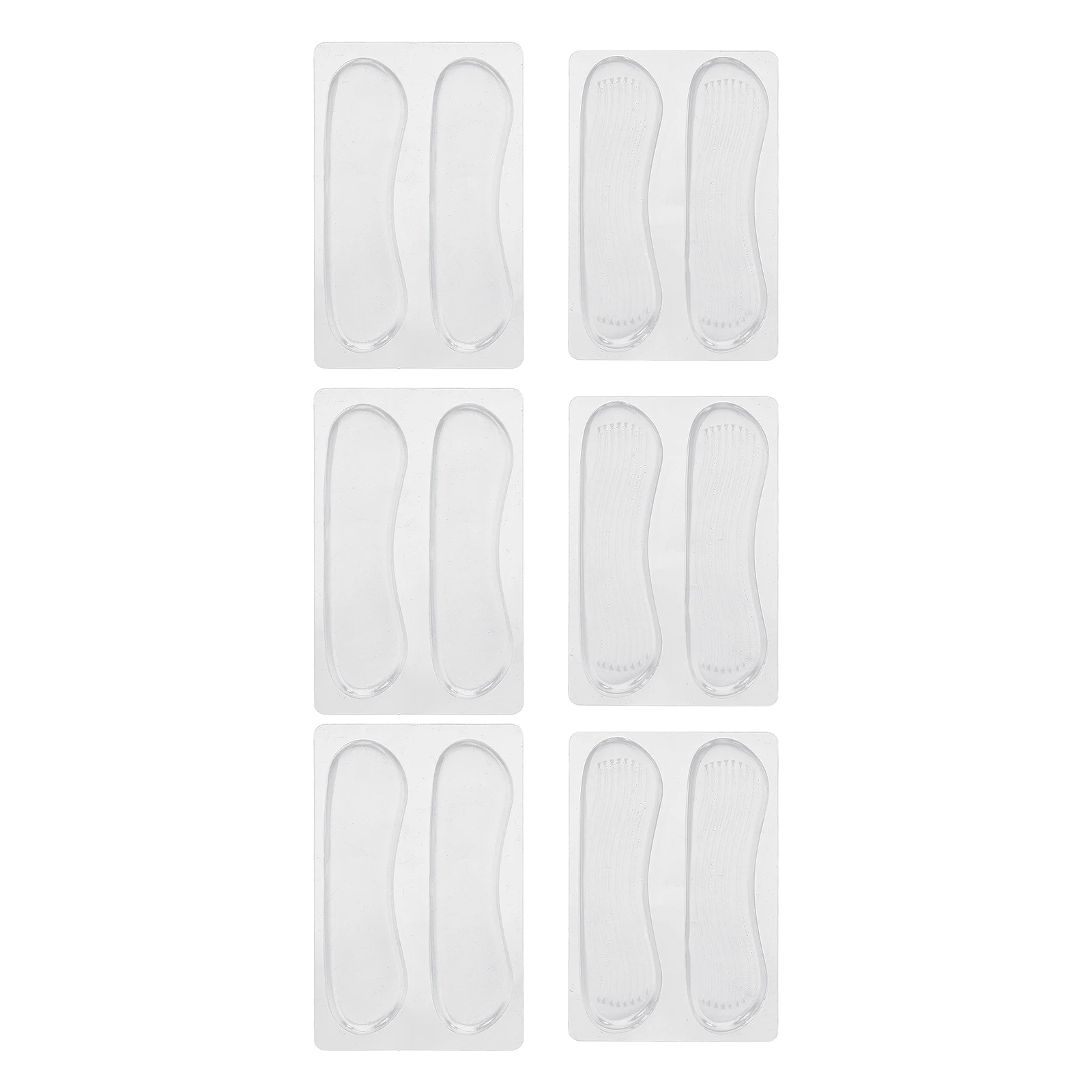 

6 Pairs Silicone Heel Sticker Cushions for Back of Pu Foot Accessorie Comfortable Liners Silica Womens Shoes