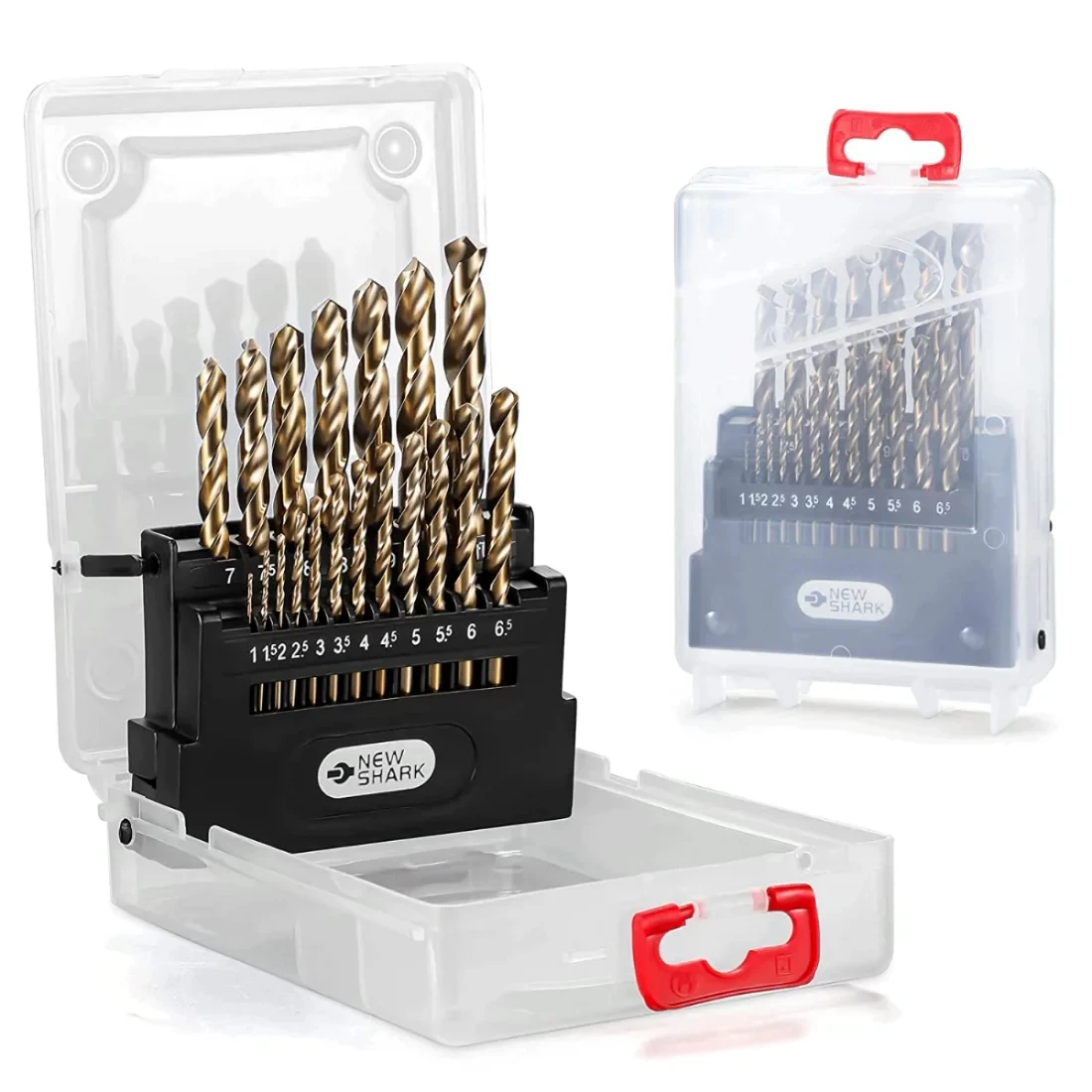 M35 5% Cobalt Metric Drill Bits Set (1mm-10mm/19pcs),Shank Jobber Drill Bits,HSS Twist Drill Bits for Stainless Steel Hard Metal