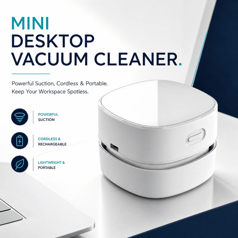 Wireless Mini Handheld Vacuum Cleaner Rechargeable Portable Desktop Cleaning Brush All in One Household Mini Vacuum Cleaner