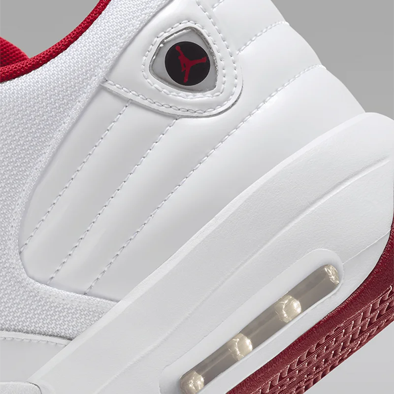 حذاء كرة السلة Nike Authentic Jordan Max Aura 6 للرجال قابل للتنفس ومبطن FQ8298-106 حذاء متين منخفض الارتفاع باللونين الأبيض والأحمر #6