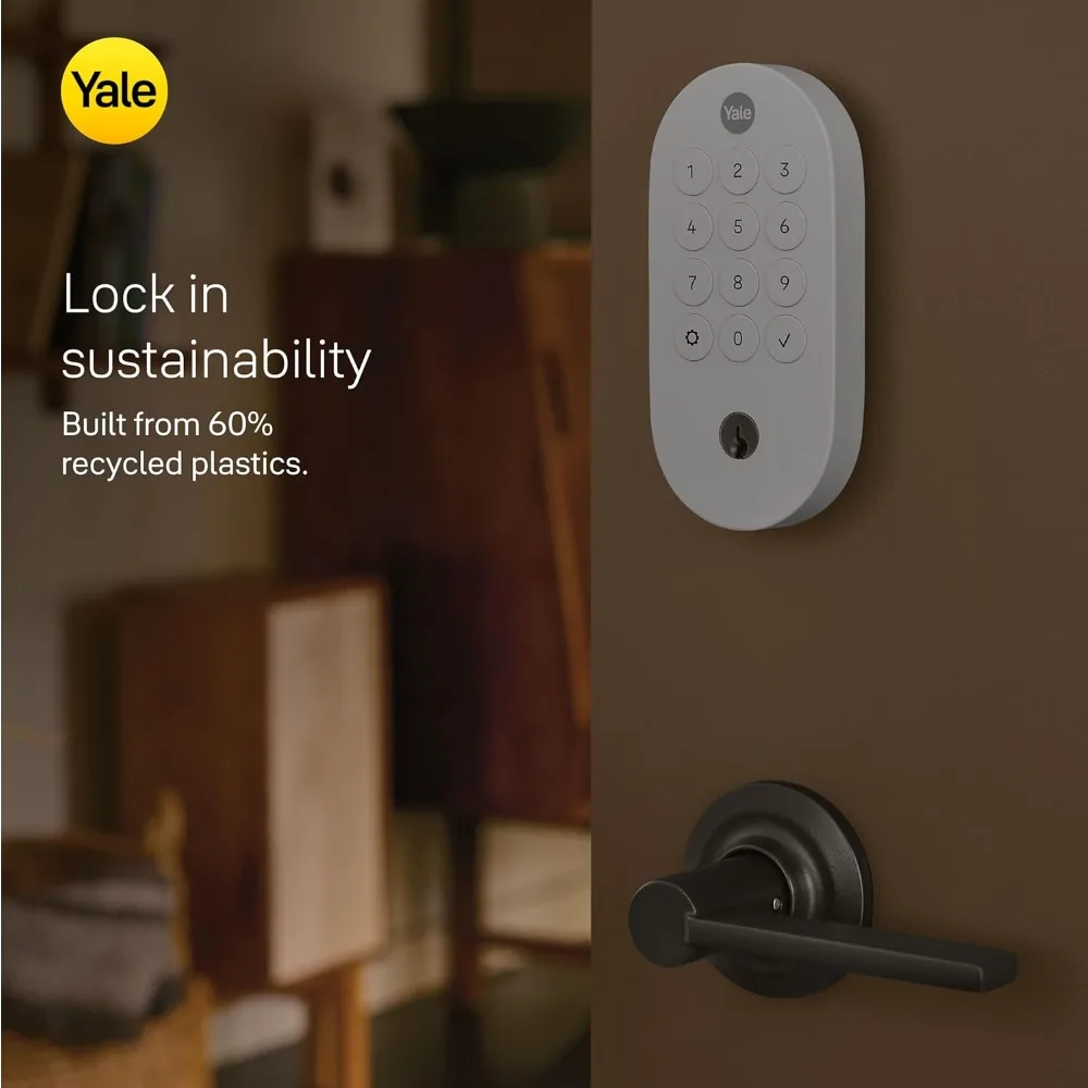 Ash Keyed Deadbolt Smart Lock mit Google Matter, YRD510-MT1-ASH