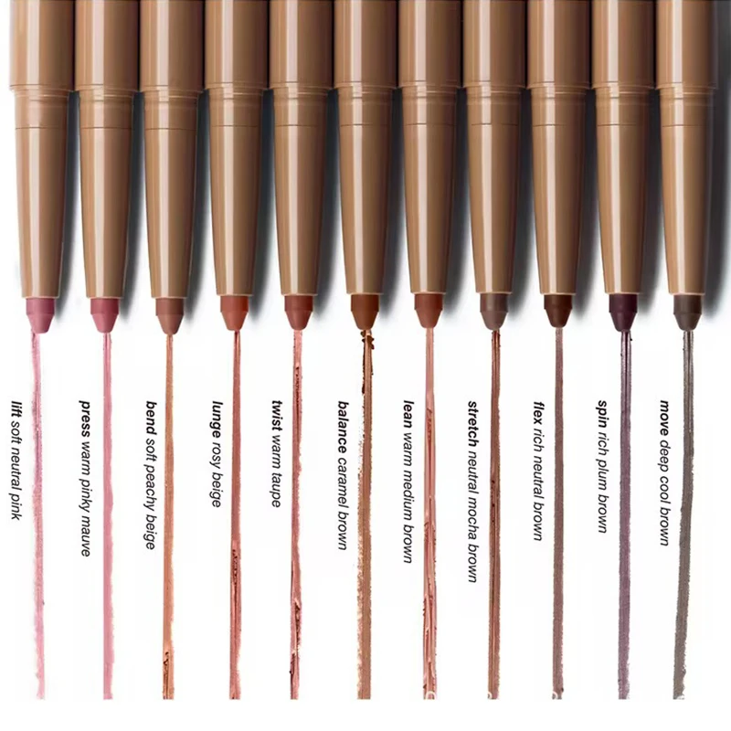Pele peptídeo lábio forma caneta longa duração lábio forro lápis nude batom gloss rouge multi uso caneta de maquiagem labial cremoso suave