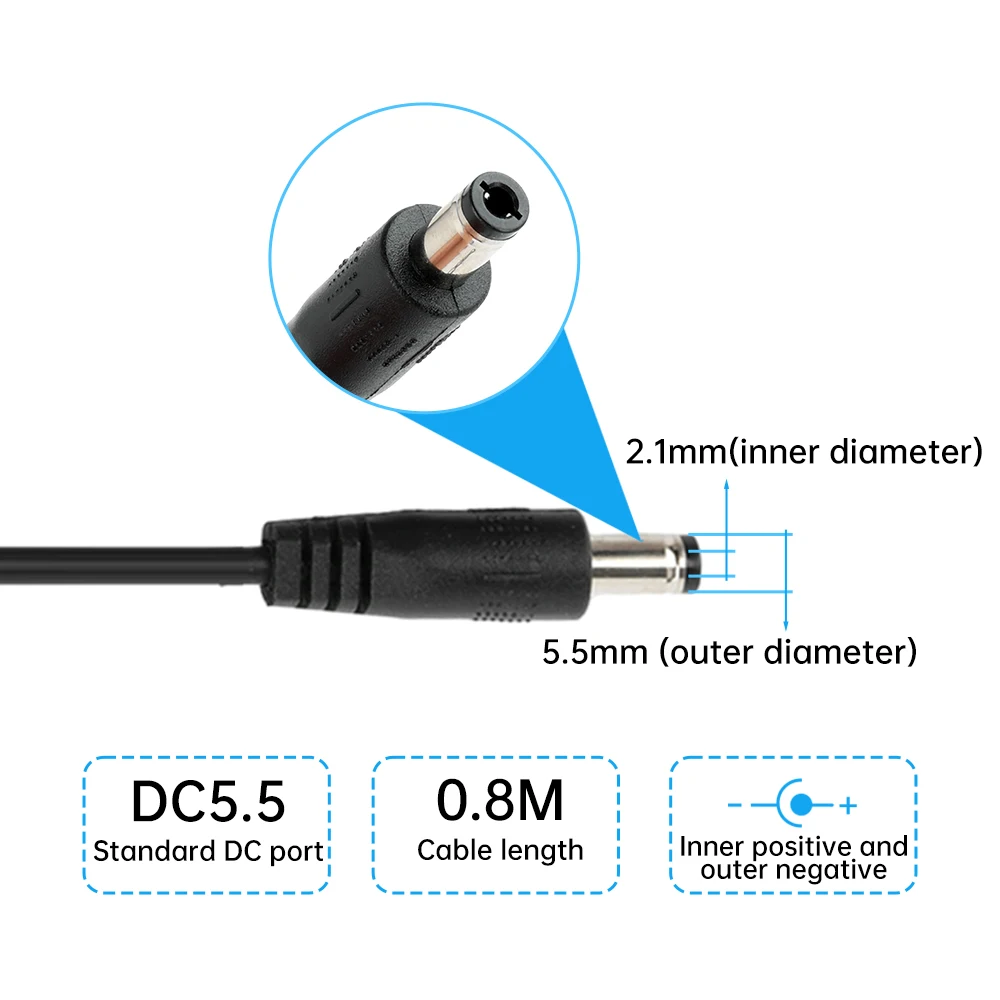 USB كابل شحن دفعة محول تيار مستمر 5 فولت إلى تيار مستمر 9 فولت/12 فولت USB دفعة كابل مع واجهة DC5.5MM /DC3.5MM
