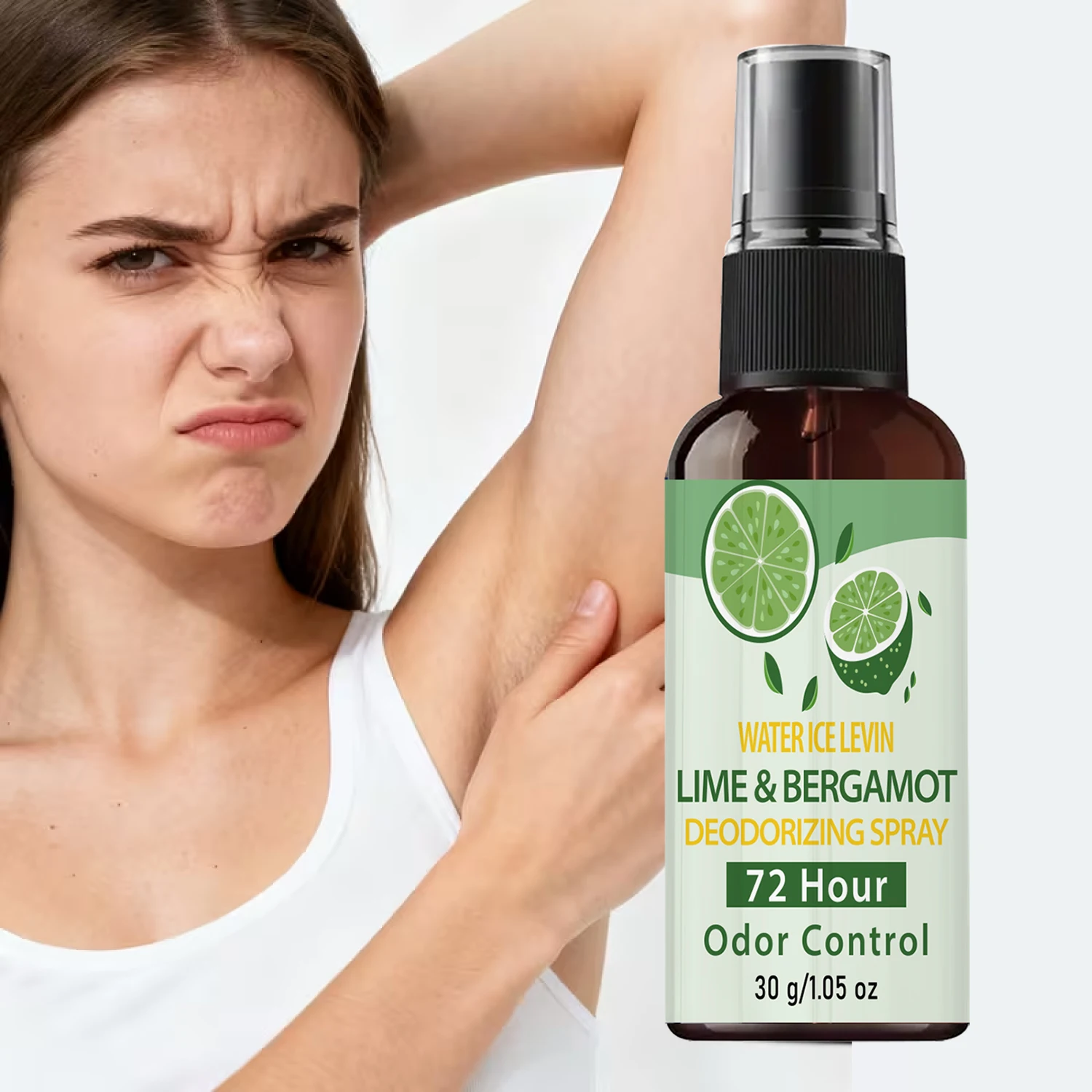 

Дезодорирующий спрей с лаймом и бергамотом, 72 часа защиты, с коллагеном, гиалуроновой кислотой и пчелиным ядом, 30 г, свежий аромат