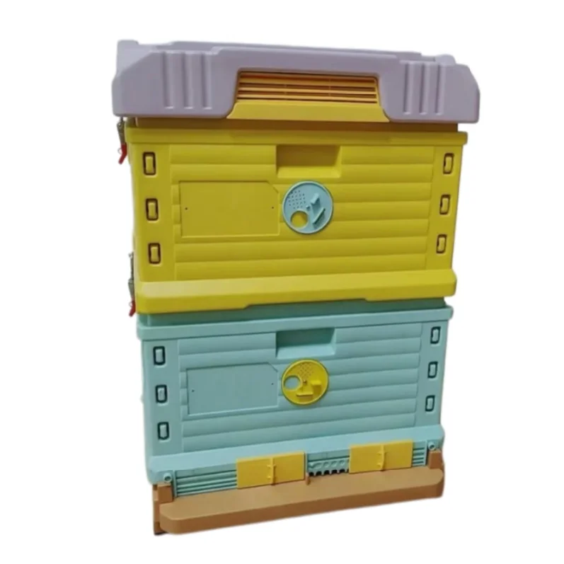 Commercial-grade beehive system, multi-layer design with complete frame and base