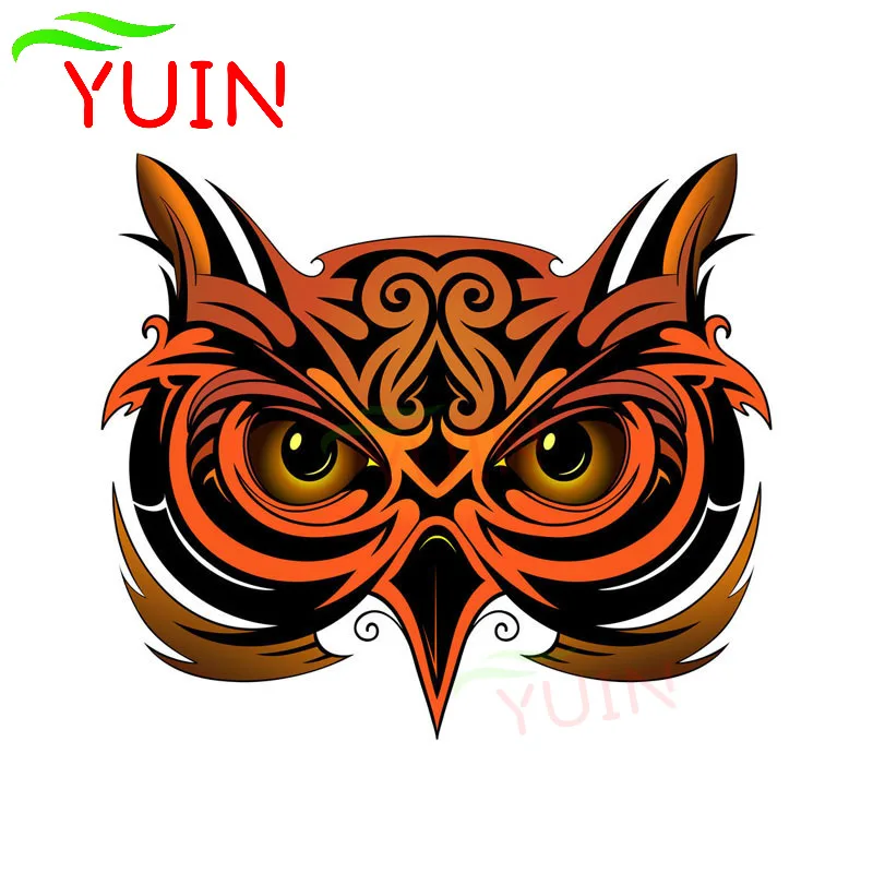 

YUIN Personality Owl Style Car Sticker Creative Auto Parts PVC Window Bumper Decoration Motorcycle Waterproof Decal 13*11cm