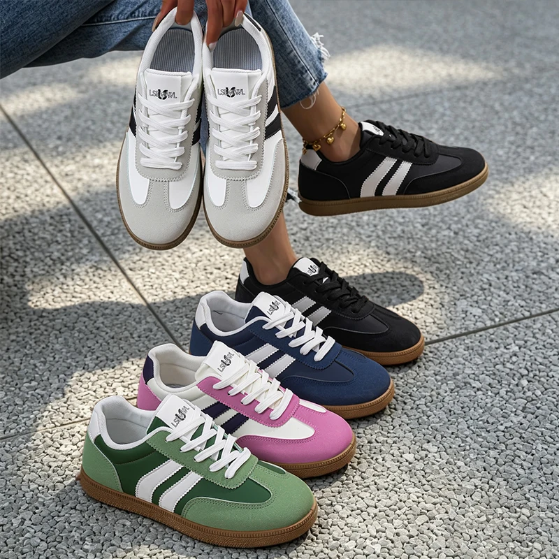 2026 New Retro Lace-Up Versatile Breathable Casual Sports Unisex Round-Toe German Training Shoes