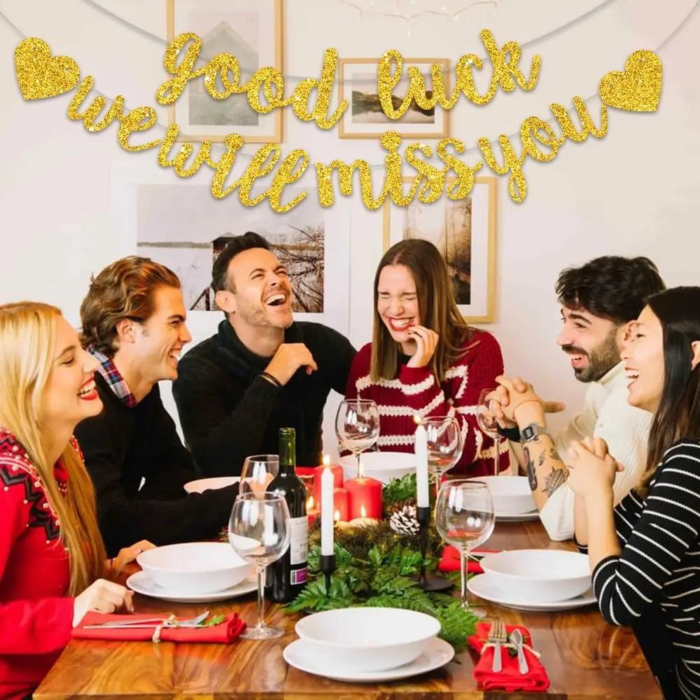 لافتة حظًا سعيدًا، لافتة التقاعد اللامعة، زينة حفلات وداع، مستلزمات حفلات التخرج