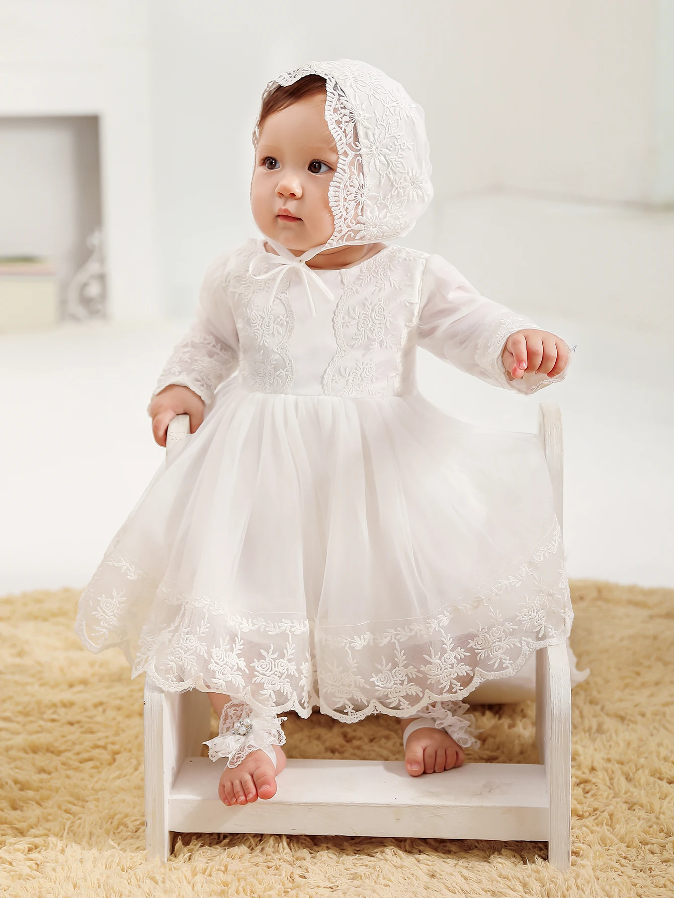 Lovely Newborn Dress Birthday Party Casual Girl Clothes First Birthday  Baby Girl Dresses