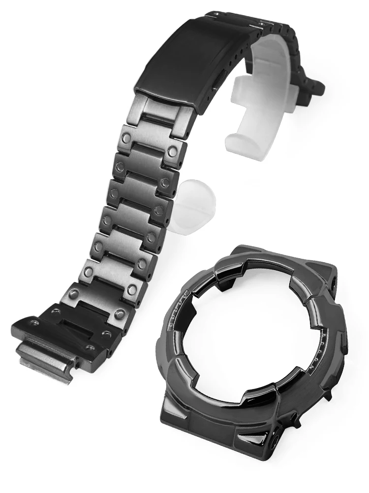 GA-110 طقم عصري الفولاذ المقاوم للصدأ حزام ل كاسيو G-SHOCK GA 110 GA-120 GA-100 الرجال تعديل حزام الساعات سوار إكسسوارات