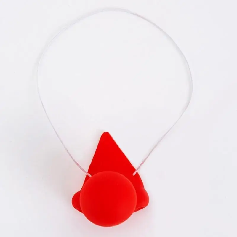 652F Disfraz payaso Nariz payaso Tocando bocina Nariz payaso chirriante para Halloween Navidad