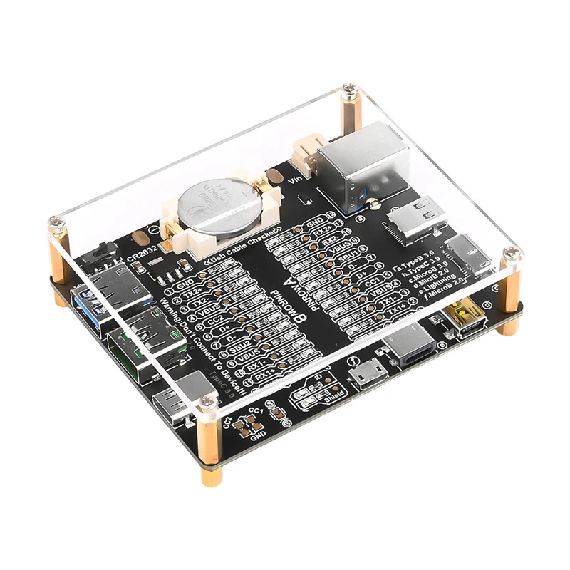 Placa de detección de línea de datos USB, probador de anormalidad de línea de datos de detección rápida para iOS, Android, herramienta de prueba de cortocircuito tipo C