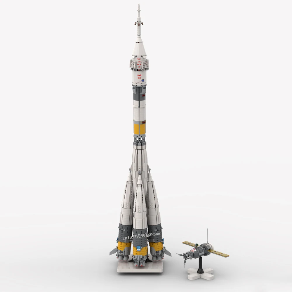 NEW 3743PCS Space Launch Vehicle Sojus-FG Russian Orbital Launch Vehicle DIY creative ideas Children Toy Gift technology blocks