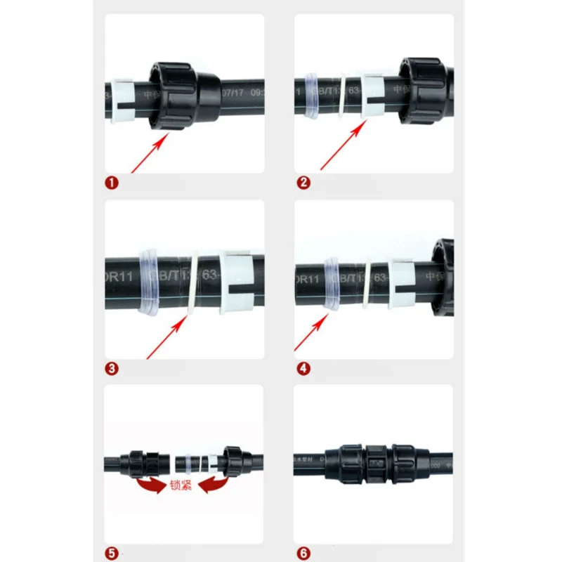 PE pipe fittings PE pipe quick joint pipe fittings tap pipe direct 20/25/32/40/50/63mm Fast Joint Tap Water Irrigation