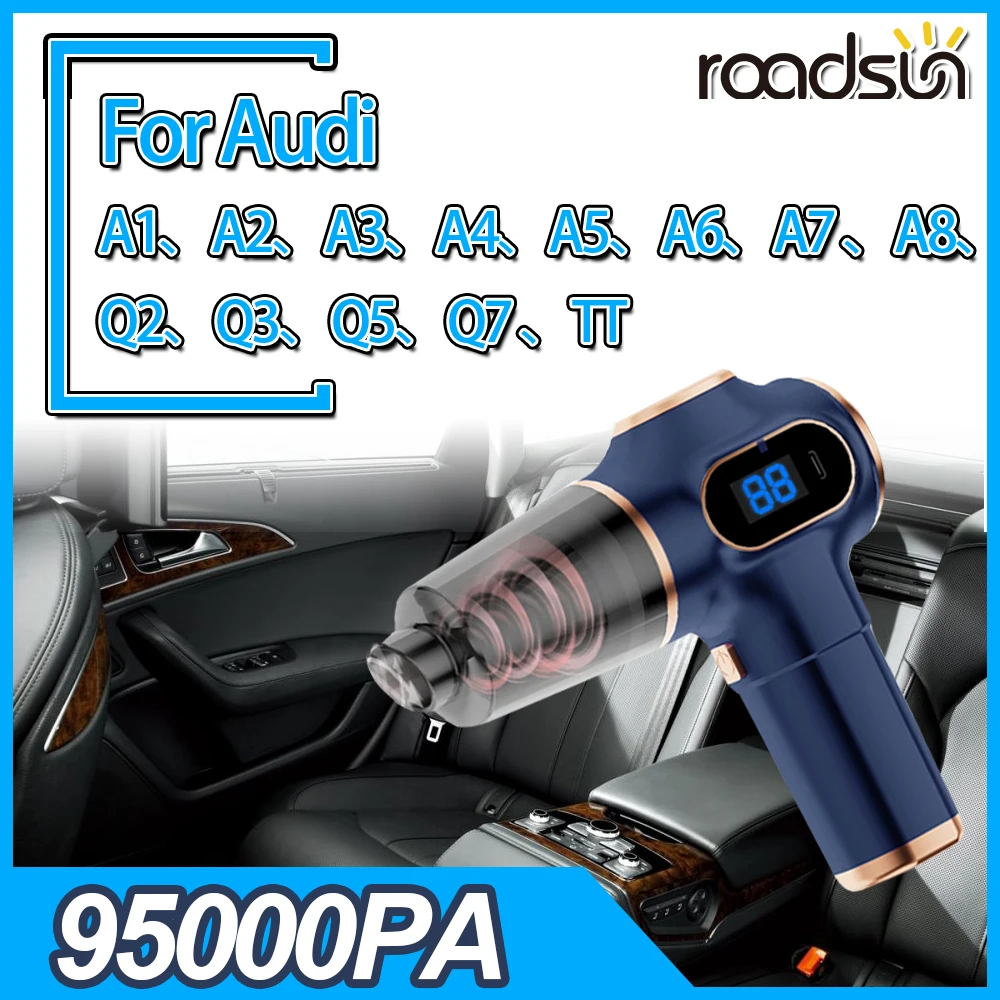 

Car Vacuum Cleaner 95000pa Strong Suction Portable Cordless Mini Vacuum Cleaner For Audi A1 A2 A3 A4 A5 A6 A7 A8 Q2 Q3 Q5 Q7 TT