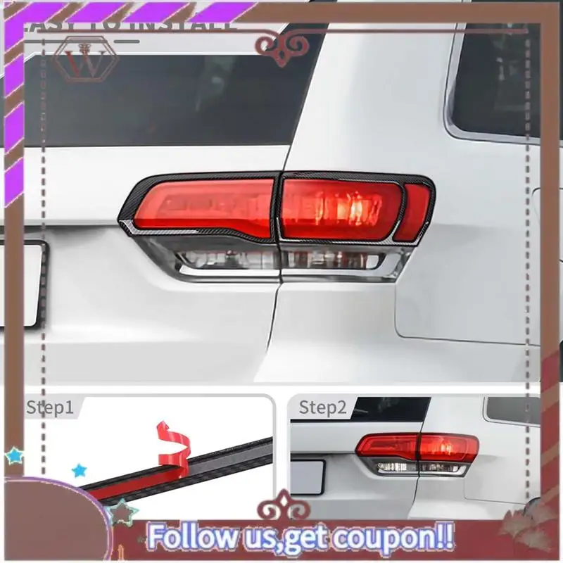 

A57E-крышка заднего фонаря, накладка на лицевую панель для Jeep Grand Cherokee 2014-2020, запасные части, ABS, углеродное волокно