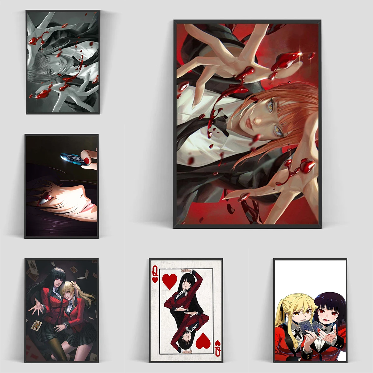 

Kakegurui Anime Figure Jabami Yumeko Poster Wall Decor Room Aesthetic Decorative Paintings Classroom Decorations for Home Gift