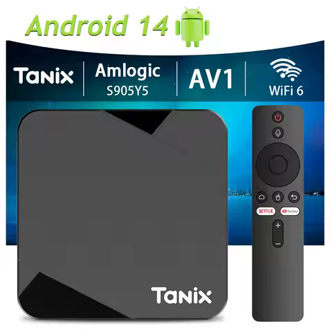 Original Tanix TX5 Android 14 AV1 TV Box Amlogic S905Y5 2G/16G BT TV BOX Wifi 6 4K HD Set Top Box Media Player