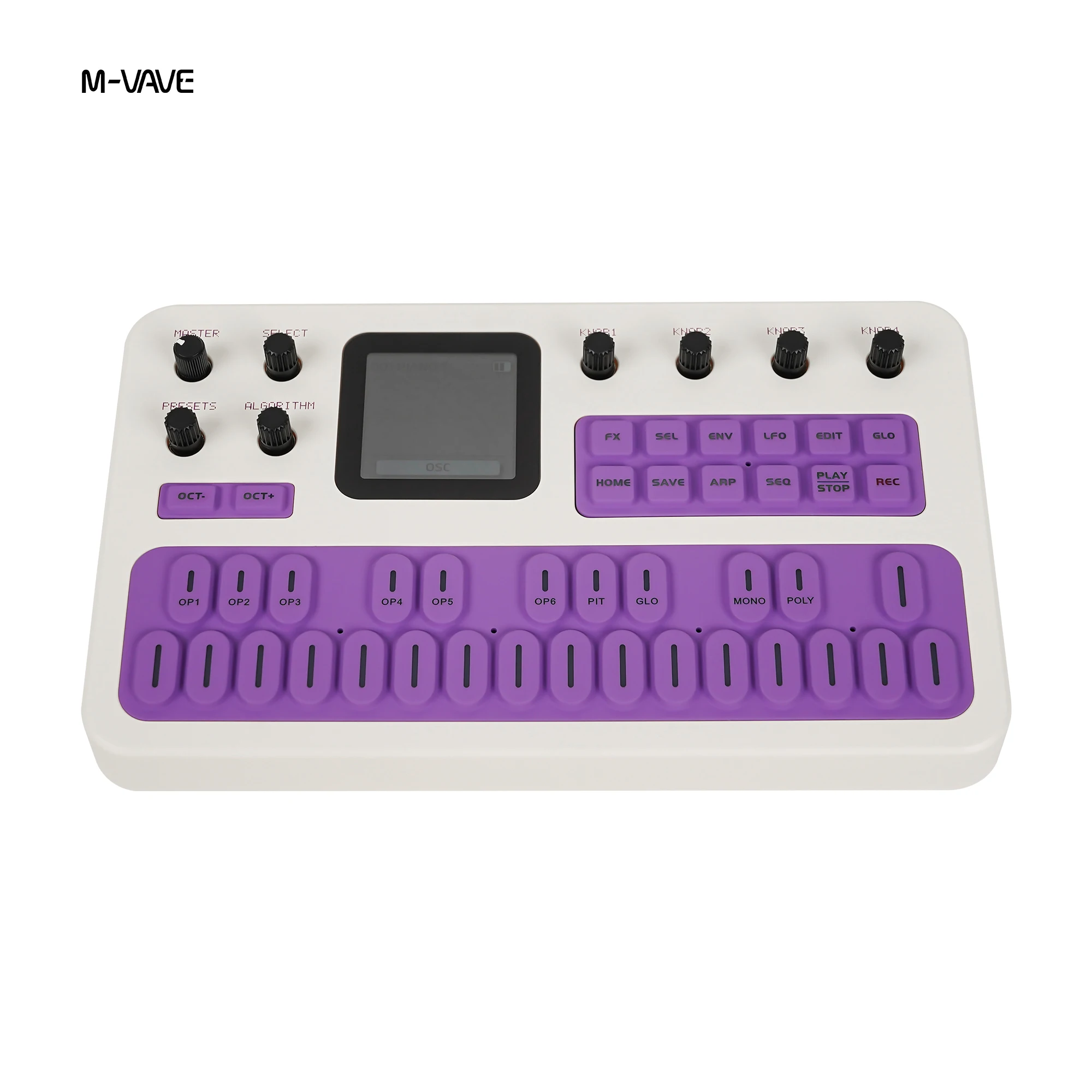 M-VAVE FM-1 Effect Pedal Portable Fm1 Bluetooth Synthesizer 12h Battery 6-Operator Speaker Midi 32-Algorithm 128 Preset Built-In