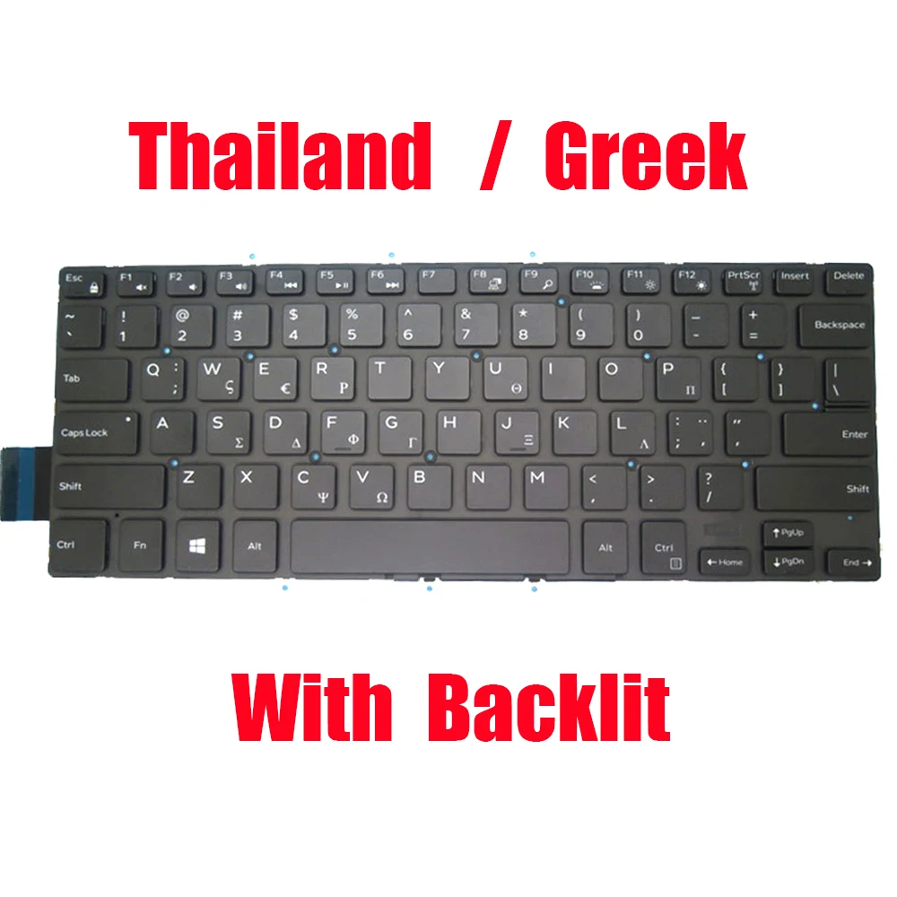 

Greek Thailand Keyboard For DELL For Inspiron 3480 3482 3490 3493 5370 7370 7380 7460 7466 7467 7472 7560 7570 7572 7580 GK TI