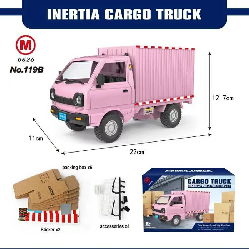 Wpl Remote Controlled Small Cargo Truck Floating Rc Car Van Small Truck Micro Truck Pickup Simulation Remote Control Box Truck