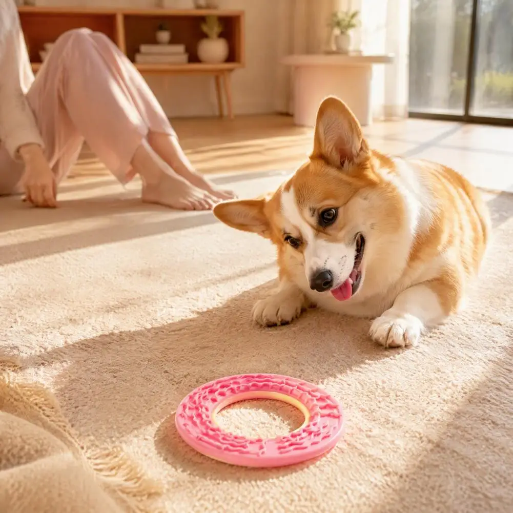 Summer Ice Toy Dog Chew Toy for Summer Ice Freezer Chew Donut Shape Teeth Cleaning Toy Reusable Pet Freeze Dog Cooling Chew Toys