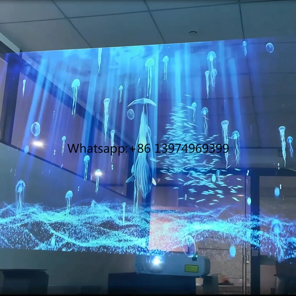 High Transparency Invisible Projection Screen for Museum Exhibition and Historical Artifact 3D Hologram Display